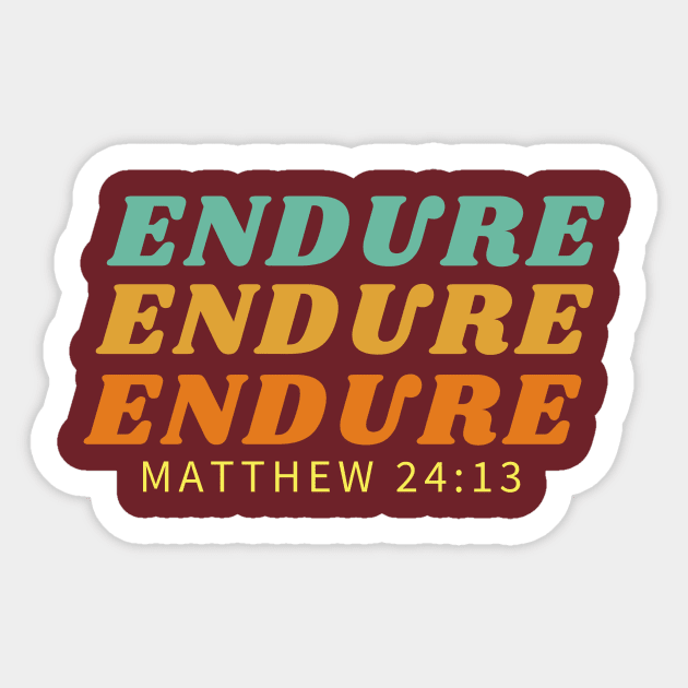 Endure T's Hoodies & Accessories Sticker by Jacob's Seed Podcast